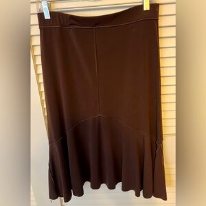 Studio M knee Length skirt. Chocolate Brown. Size Small.